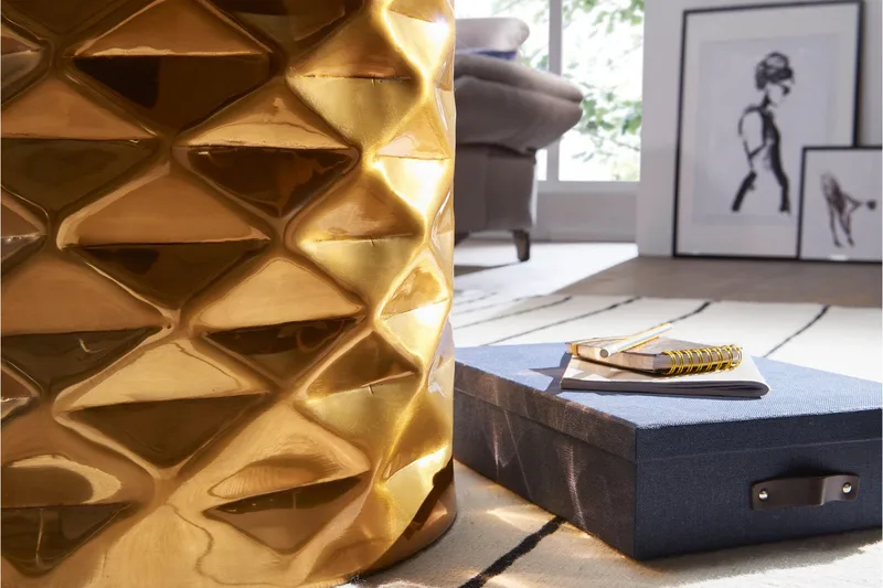 Kaegi Sofabord 44 cm Rundt - Gull - Møbler - Bord - Sofabord