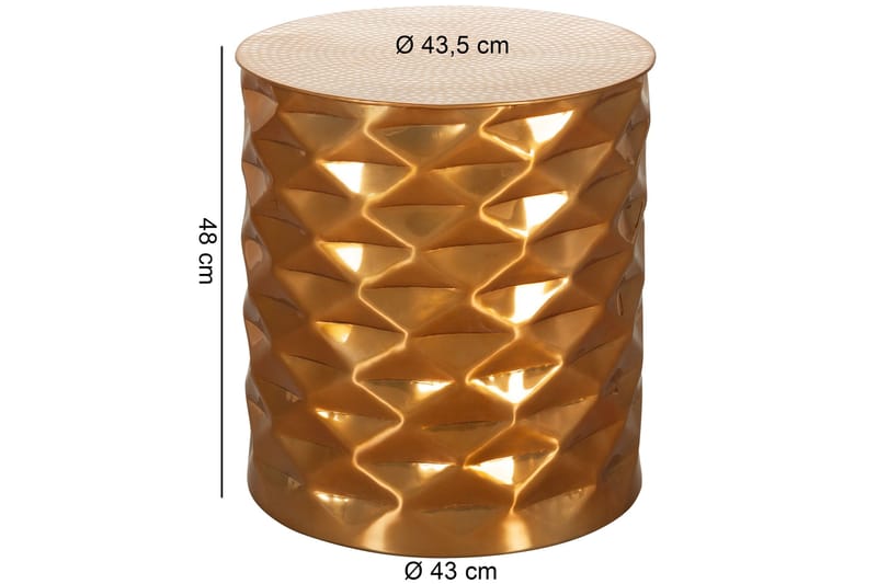 Kaegi Sofabord 44 cm Rundt - Gull - Møbler - Bord - Sofabord