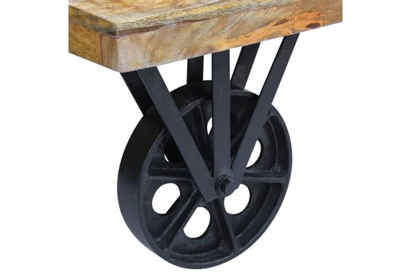 Kaffebord Brunt Solid Mango Tre 120x60x30 cm - Mangotre/Svart - Møbler - Bord - Sofabord