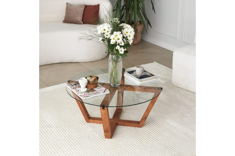 Kafrein Sofabord 75x35x75 cm - Brun - Møbler - Bord - Sofabord