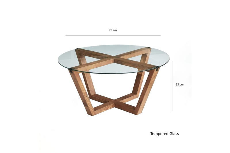 Kafrein Sofabord 75x35x75 cm - Brun - Møbler - Bord - Sofabord