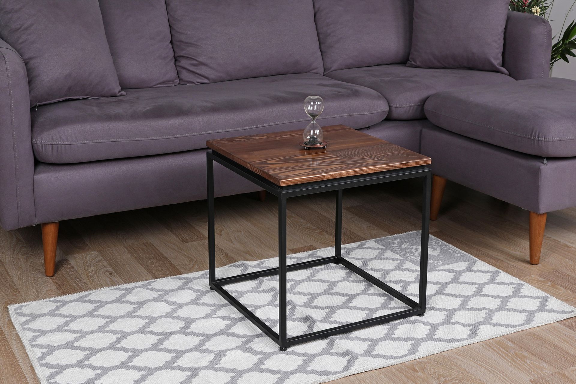Kalena Sofabord 45 cm - Valnøttsbrun/Svart - Møbler - Bord - Sofabord