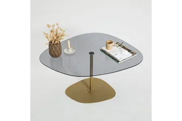 Karamea Sofabord 85 cm - Grå/Gull - Møbler - Bord - Sofabord