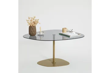 Karamea Sofabord 85 cm - Grå/Gull - Møbler - Bord - Sofabord