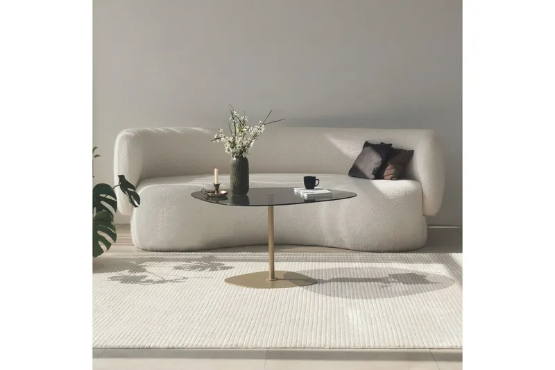 Karamea Sofabord 85 cm, Grå/Gull