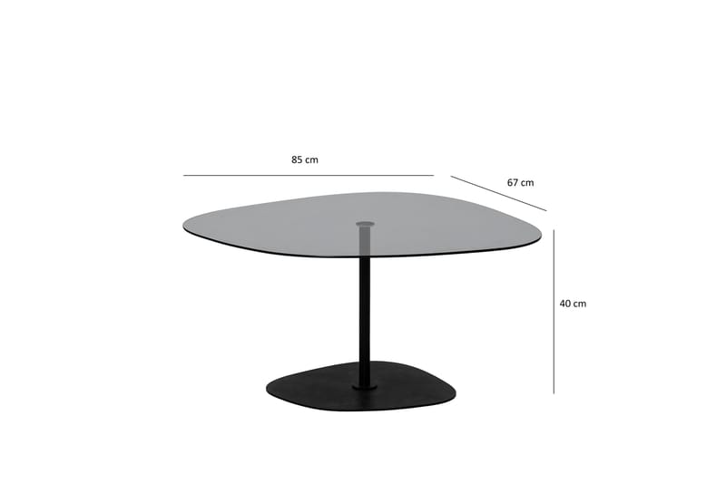 Karamea Sofabord 85 cm - Grå/Svart - Møbler - Bord - Sofabord