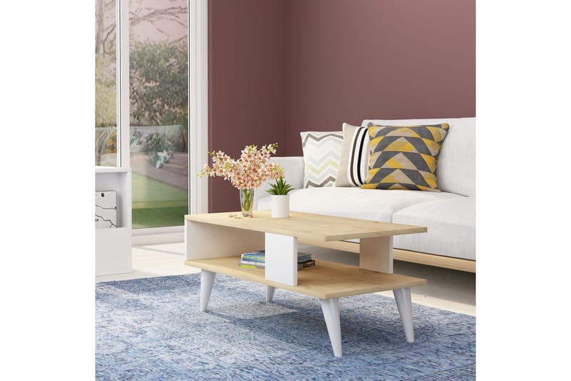 KaRusta Sofabord 90x40x90 cm - Hvit - Møbler - Bord - Sofabord