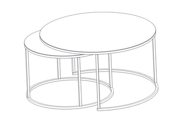 Kashiwa 60 cm Rundt Sofabord i Glass med Glass og Metall - Røykgrå - Møbler - Bord - Sofabord