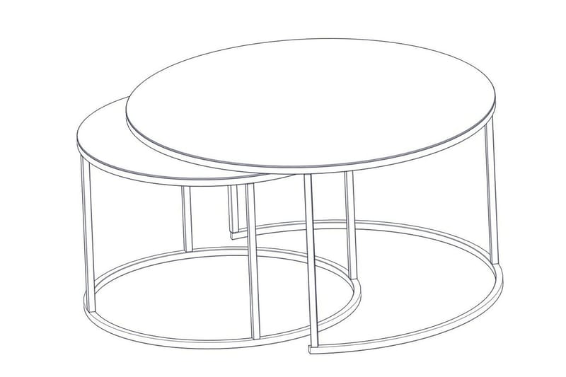 Kashiwa 60 cm Rundt Sofabord i Glass med Glass og Metall - Røykgrå - Møbler - Bord - Sofabord