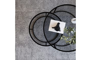 Kashiwa 60 cm Rundt Sofabord i Glass med Glass og Metall - Røykgrå - Møbler - Bord - Sofabord