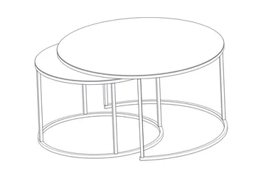 Kashiwa Sofabord 60 cm - Svart - Møbler - Bord - Sofabord