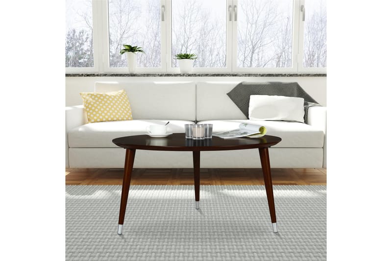 Kennington Sofabord 90 cm Rundt Brun - Novogratz - Møbler - Bord - Sofabord