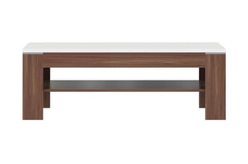 Keoisha Sofabord 120 cm med Oppbevaringshylle - Brun/Hvit - Møbler - Bord - Sofabord