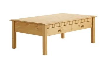 Kersey 110 cm Rektangulært Sofabord med Skuffer i Furu - Brun - Møbler - Bord - Sofabord