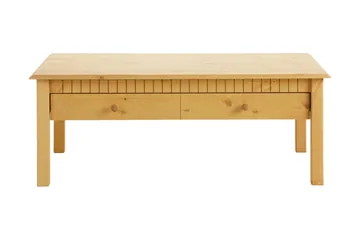 Kersey 110 cm Rektangulært Sofabord med Skuffer i Furu - Brun - Møbler - Bord - Sofabord