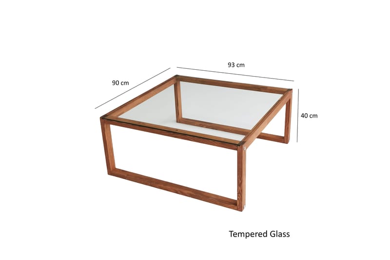 Kesgrold Sofabord 90x40x90 cm - Brun - Møbler - Bord - Sofabord