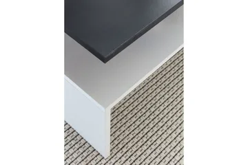 Ketchum Sofabord 90 cm med Oppbevaringshylle - Svart/Hvit - Møbler - Bord - Sofabord