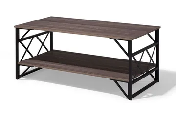 Kindertofte Sofabord 120 cm med Oppbevaringshylle - Brungrå - Møbler - Bord - Sofabord