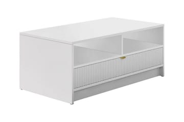 Kintore 50 cm Rektangulært Sofabord med Skuffer i Tre - Hvit - Møbler - Bord - Sofabord
