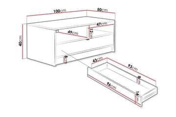 Kintore Sofabord 50 cm - Svart - Møbler - Bord - Sofabord