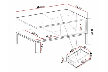 Klinkerville Sofabord 68,1 cm - Hvid - Møbler - Bord - Sofabord