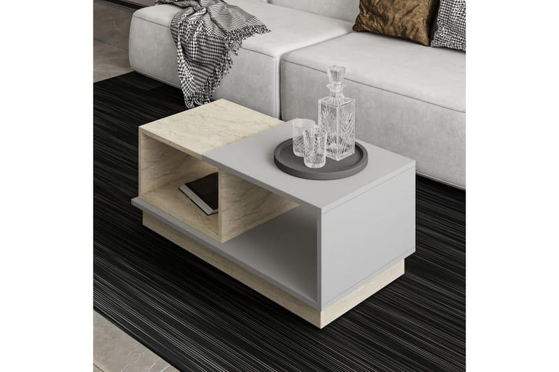 Sofabord Konsept Travertin / Grå - Travertin / Grå - Møbler - Bord - Sofabord
