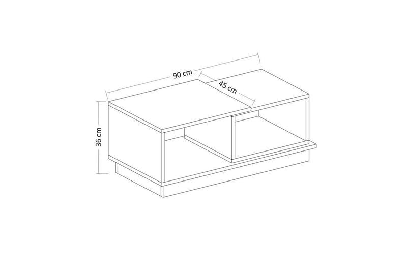 Sofabord Konsept Travertin / Grå - Travertin / Grå - Møbler - Bord - Sofabord