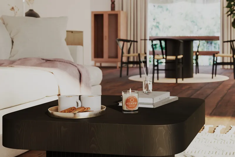 Kopparbo Sofabord 80 cm - Svart Tre - Møbler - Bord - Sofabord