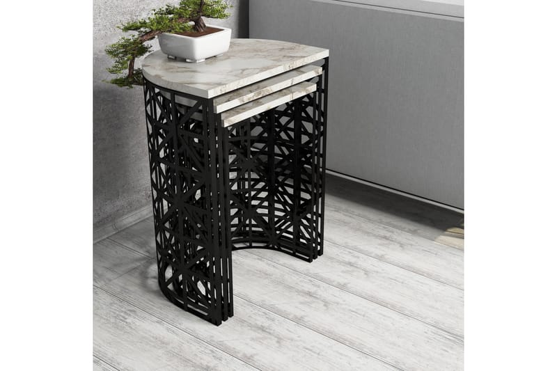Koraleigh Settbord 46 cm - Hvit - Møbler - Bord - Sofabord