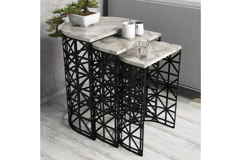 Koraleigh Settbord 46 cm - Hvit - Møbler - Bord - Sofabord