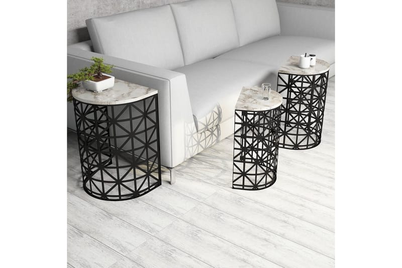 Koraleigh Settbord 46 cm - Hvit - Møbler - Bord - Sofabord