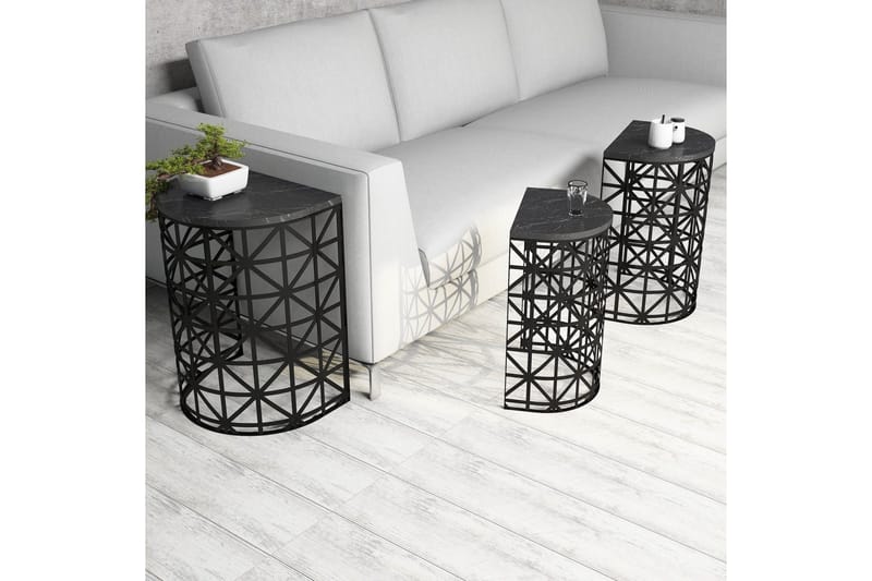 Koraleigh Settbord 46 cm - Svart - Møbler - Bord - Sofabord