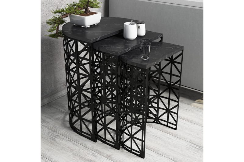 Koraleigh Settbord 46 cm - Svart - Møbler - Bord - Sofabord