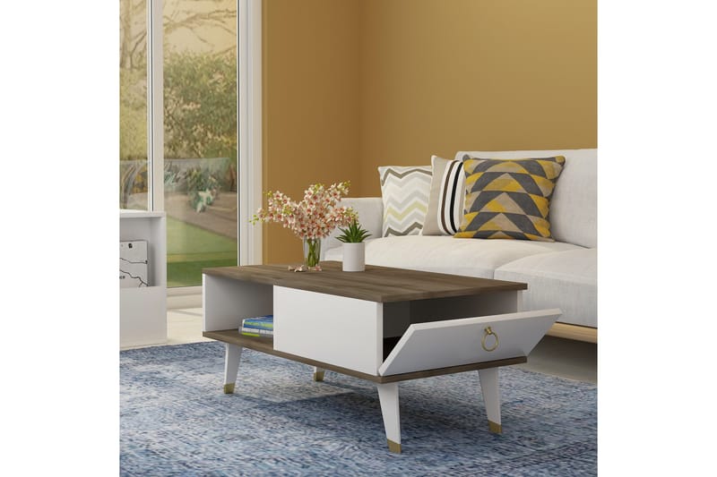 Koruco Sofabord 90x42,4x90 cm - Brun - Møbler - Bord - Sofabord