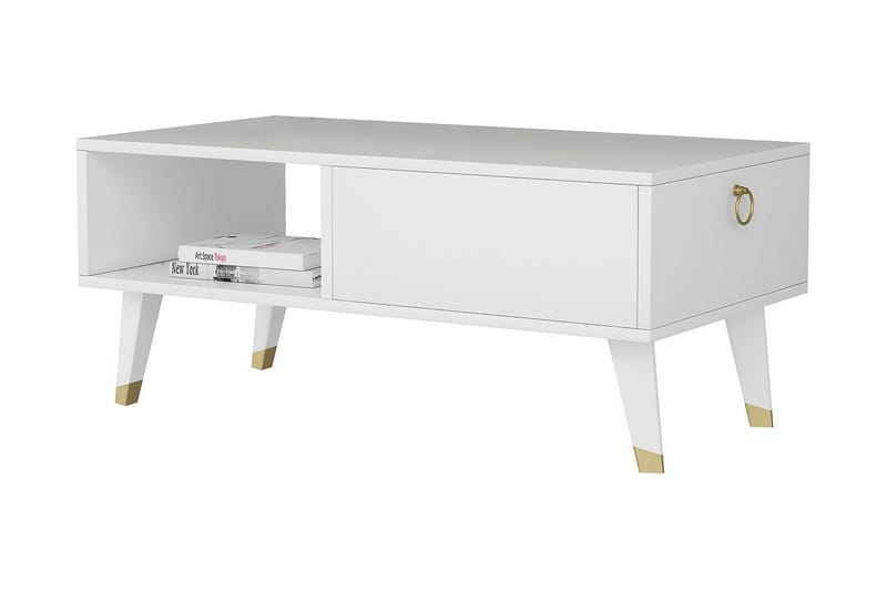 Koruco Sofabord 90x42,4x90 cm - Hvit - Møbler - Bord - Sofabord