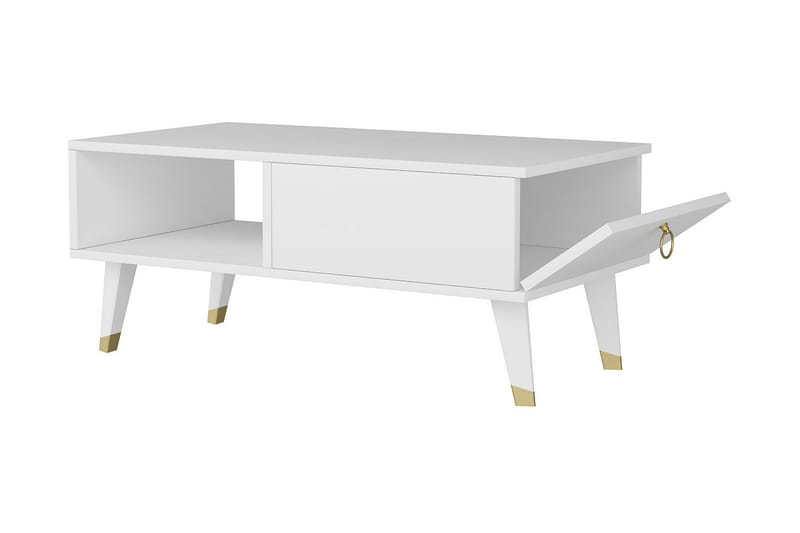 Koruco Sofabord 90x42,4x90 cm - Hvit - Møbler - Bord - Sofabord