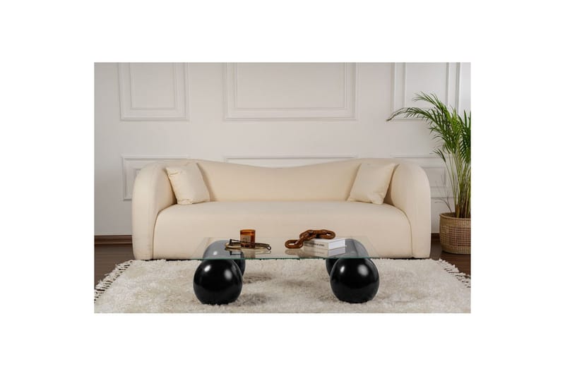Sofabord Koushik Svart / Transparent - Svart - Møbler - Bord - Sofabord