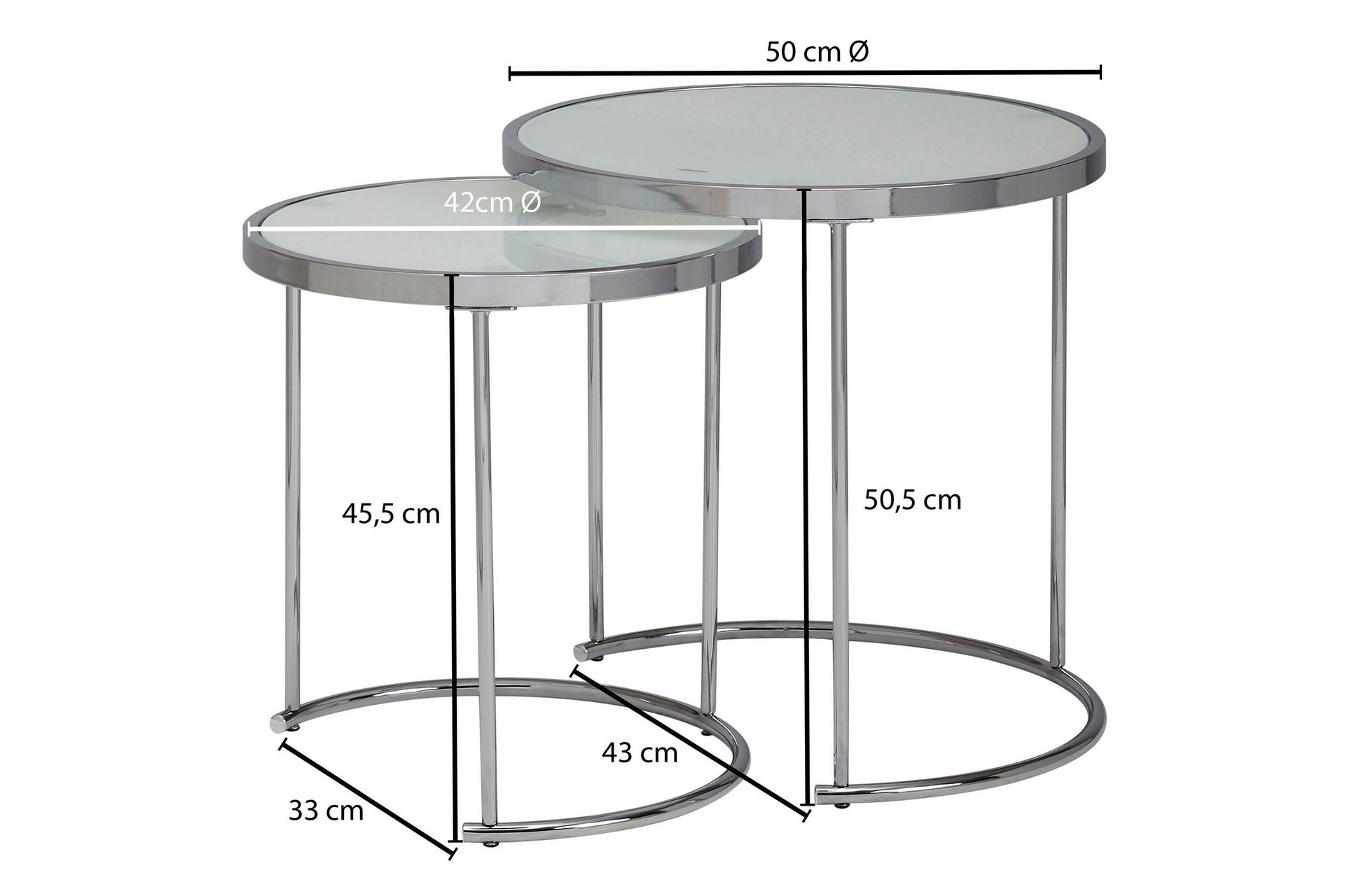 Krecker Settbord 50 cm - Hvit - Møbler - Bord - Sofabord