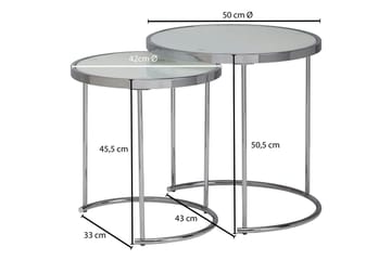 Krecker Settbord 50 cm - Hvit - Møbler - Bord - Sofabord