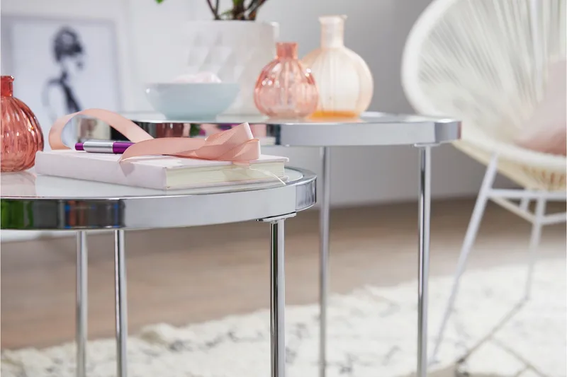 Krecker Settbord 50 cm - Hvit - Møbler - Bord - Sofabord