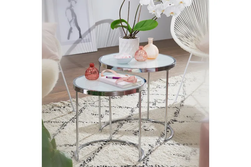 Krecker Settbord 50 cm - Hvit - Møbler - Bord - Sofabord