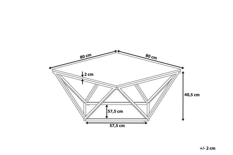 Kubsch Sofabord Svart Marmormønster - Svart - Møbler - Bord - Sofabord
