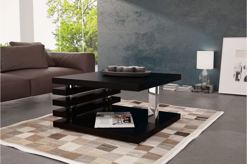 Kyoto Sofabord 60 cm med Oppbevaringshylle - Svart - Møbler - Bord - Sofabord