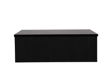 Lenox Kvadratisk Sofabord 90 cm i Tre med Riflet Sarg - Sort - Møbler - Bord - Sofabord