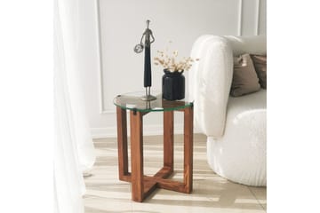 Liepene Settbord 50x40x50 cm Rundt - Brun - Møbler - Bord - Sofabord