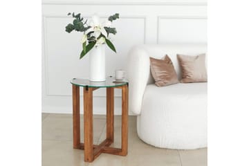 Liepene Settbord 50x40x50 cm Rundt - Brun - Møbler - Bord - Sofabord