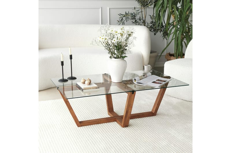Liepene Sofabord 105x35x105 cm - Brun - Møbler - Bord - Sofabord