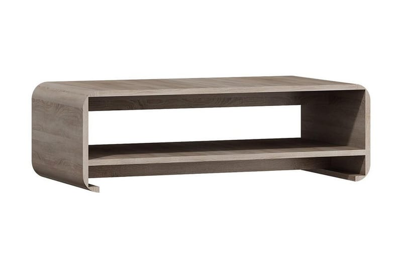 Linksa Sofabord 120 cm med Oppbevaringshylle - Beige/Grå - Møbler - Bord - Sofabord