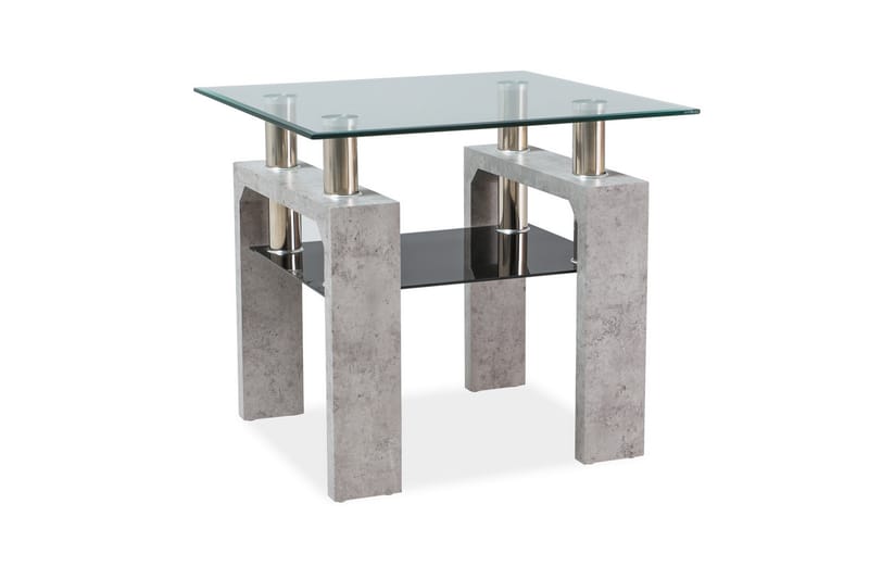 Lissana Sofabord 60 cm - Glass/Grå - Møbler - Bord - Sofabord