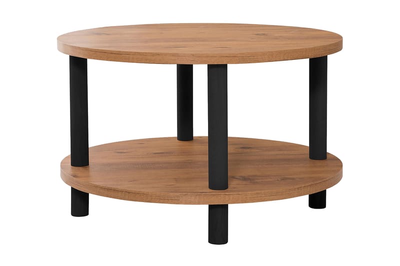 Lofita Sofabord 70x43,7x70 cm Rundt - Brun/Svart - Møbler - Bord - Sofabord